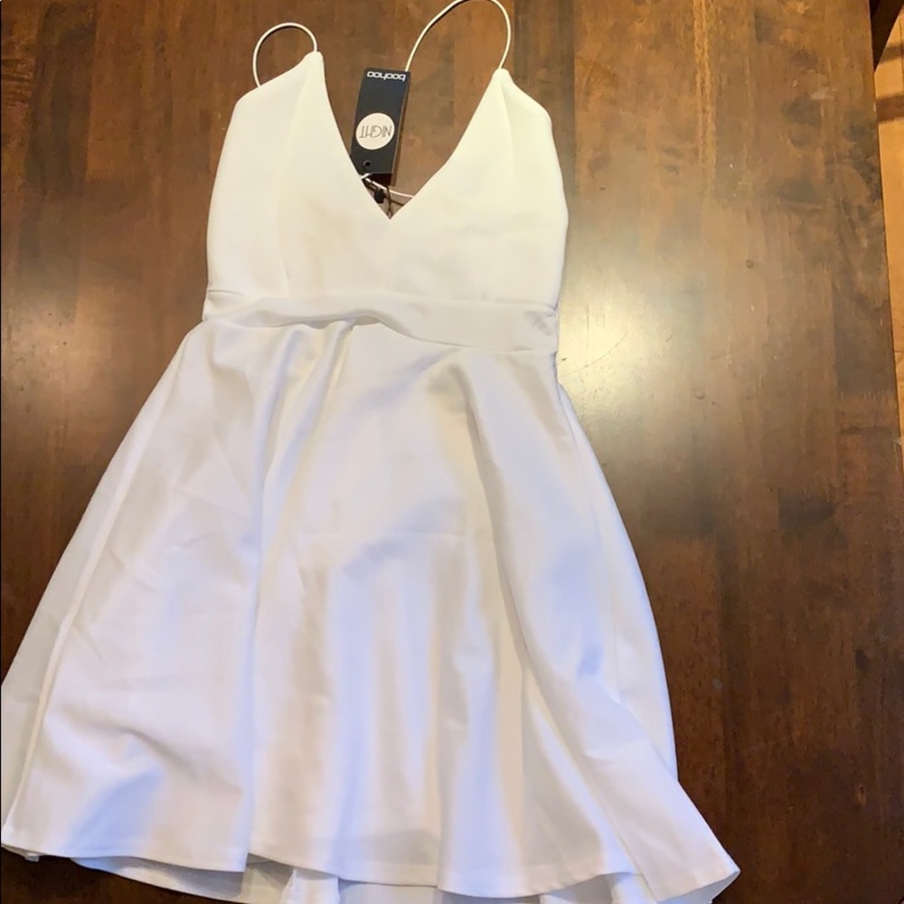 boohoo night skater dress